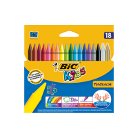 BIC Kids Plastidecor Elleri Kirletmeyen Pastel Boya 18`li Kutu