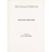Anayasa Sözlüğü Türkçe Osmanlıca - Osmanlıca Türkçe