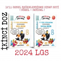 2024 LGS 8. Sınıf İKİNCİ DOZ 12`li Genel Değerlendirme Sınav Seti  SAYISAL  SÖZEL   2. DOZ 