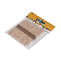 Puti Ahşap Küçük Dil Çubuğu Natural 50 Li