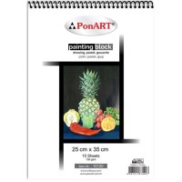 PONART PHM10-120 DRAWİNGPAİNTİNG BLOK 130GR 25X35 15YP