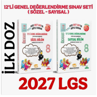 İlk Doz 12`li Genel Değ. Sınav Seti 8. Sınıf 2027  SAYISAL  SÖZEL 1.DÖNEM 