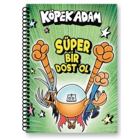 Köpek Adam Çizgili Defter-2 Süper Bir Dost Ol
