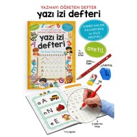 Yazı İzi Defteri - Yazmayı Öğreten Defter - Jumbo Kalem, Kalemtıraş ve