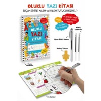 Oluklu Yazı Kitabı anetil / Uçan Sihirli Kalem ve Kalem Tutucu Hediy