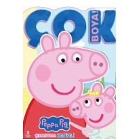 Peppa Pıg ve Evıe - Çok Boya! Çıkartmalı Dev Boyama Kitabı