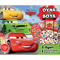 Disney Arabalar Oyna Ve Boya Kutulu Set