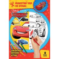 Disney Arabalar Çıkartmalı Boyama Kitabı Maketini Yap Ve Oyna