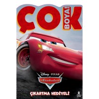 Disney Arabalar Çok Boya! Çıkartmalı Dev Boyama Kitabı