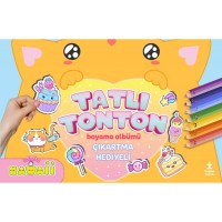 Kawaii Tatlı Tonton Çıkartma Hediyeli Boyama Albümü