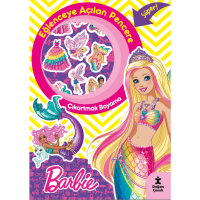 Barbie Eğlenceye Açılan Pencere Çıkartmalı Boyama Kitabı
