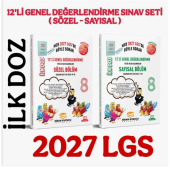 İlk Doz 12`li Genel Değ. Sınav Seti 8. Sınıf 2027  SAYISAL  SÖZEL 1.DÖNEM 